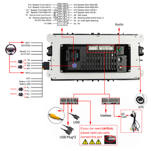 Henmall 7 inch chất lượng cao xe đài phát thanh Video Player với Carplay USB Stereo DSP GPS khuếch đại cho Ford bao gồm cho DVD Player - Product Image 4
