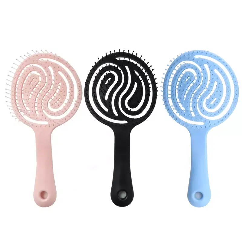 Yaeshii Venda Quente Plástico Eco Amigável Forma Redonda Nylon Vent Hair Brush