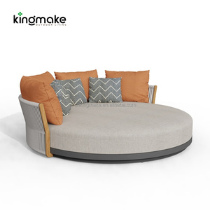 Cama de Día Moderna para Jardín, Patio, Terraza, Hotel, Villa, Resort, Muebles de Exterior de Aluminio y Mimbre de Ratán - Product Image 2