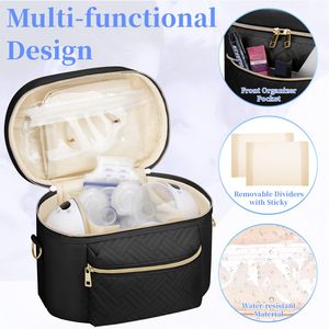 Bolsa de Transporte Portátil de Nailon para Extractor de Leche Materna con Diseño de Letras y Correa para el Hombro, para Madres Trabajadoras y Lactantes - Product Image 4