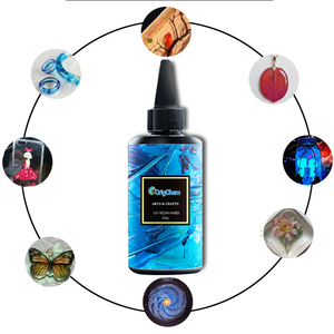 Origchem 200g Chất lượng cao tia cực tím nhanh chóng chữa UV <span class=keywords><strong>Epoxy</strong></span> keo nhựa cứng loại <span class=keywords><strong>polymer</strong></span> với UV ánh sáng tinh thể thể loại - Product Image 1