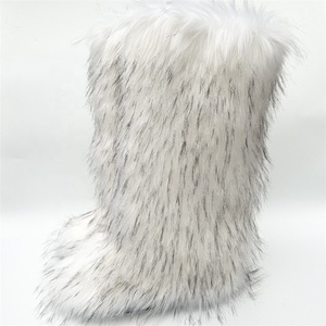 Botas de Nieve de Mujer Talla Grande 44, Cálidas y Peludas, con Suela Gruesa Antideslizante, Botas Altas hasta la Rodilla, Zapatos de Invierno - Product Image 3