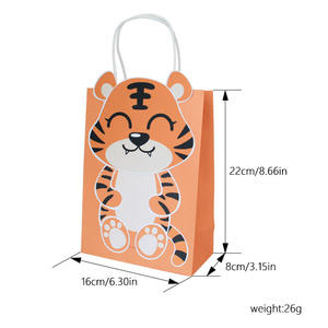 Yeni tasarım <span class=keywords><strong>Safari</strong></span> hayvanlar Jungle tema Goodie şeker tedavi kraft kağıt çocuklar parti hediye keseleri kolları ile - Product Image 6