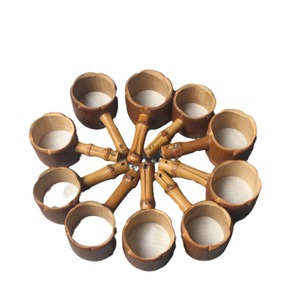 Bamboo Tea Strainer Kung Fu Tea Set Accessory Hand Polished Filter Zen Style Tea Filter Bamboo Product - Product Image 5
