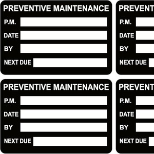 Etiquetas de Mantenimiento Preventivo para Máquinas y Equipos, Papel Personalizado Multilínea, 500 por Rollo - Product Image 1