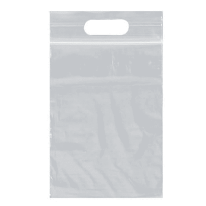 Bolsas de Plástico Transparente con Cierre Zip y Asa Troquelada, Impresas en Grabado, Aptas para Alimentos, Libres de BPA, Certificadas RoHS, Termoselladas - Product Image 1