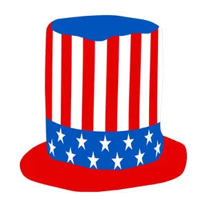 山姆大叔帽子新设计批发美国国旗帽子彩色派对嘉年华搞笑天鹅绒山姆大叔礼帽