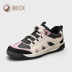 Autumn Unisex Breathable Genuine Leather Mesh Upper Casual Shoes Single-Leg Cut Soft-Sole <b>EVA</b> Insole Cross-Border Hiking Boots - Product Image 1