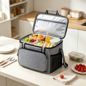Sac isotherme en tissu Oxford de grande capacité avec doublure en aluminium pour aliments et boissons, sacs isothermes imperméables, sac isotherme pour aliments - Product Image 1