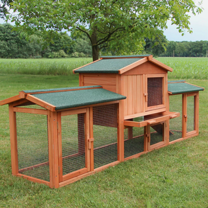 Cages d'extérieur imperméables pour lapins, habitations mobiles en bois bon marché pour animaux de compagnie, habitations personnalisées avec grand plateau coulissant - Product Image 2