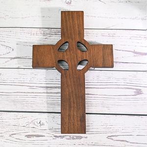 Croix <span class=keywords><strong>irlandaise</strong></span> en bois Art Sculpture religieux sculpté décoration de la maison cadeau spirituel décoration murale bois artisanat boîtes en bois signes muraux - Product Image 6