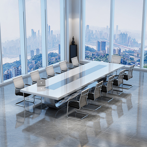 Bàn hội nghị văn phòng gỗ lớn hiện đại với thiết kế bền và sơn hoàn thiện cho phòng họp điều hành odm3 - Product Image 6