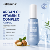 Pallamina Ensemble de soins capillaires professionnel au complexe de collagène et kératine 6 pièces : Shampoing, Après-shampoing, Masque capillaire, Spray sans rinçage, Huile d'argan