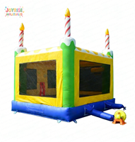 Château gonflable d'anniversaire 13x13 pieds pour enfants, château de saut extérieur pour fête d'anniversaire, parc de jeux