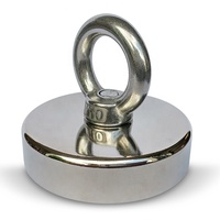 Aimant de pêche surpuissant ndfeb neo, kit magnétique avec anneau de levage à œil, 10 kg, D90
