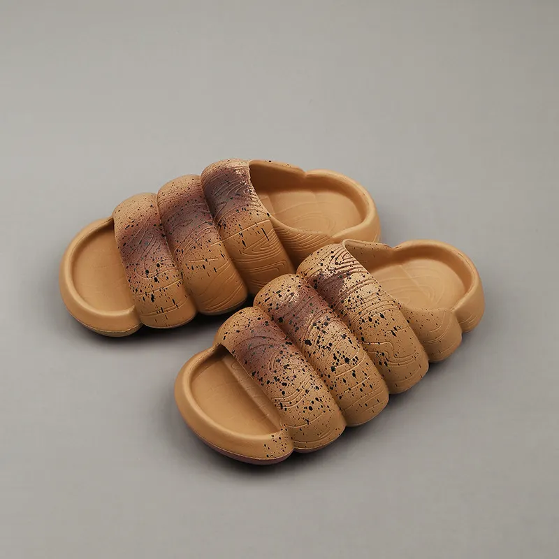 Bread Slides Unisex Eva Slides Soft Gradient Cloud Women Thick Sole Slippers Men Clog Slides Worm Sandals Bread Slippers