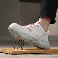 Zapatos de Seguridad para Mujer, Transpirables, con Puntera de Acero Antiaplastamiento, Antipinchazos, Ligeros, Cómodos, Zapatos de Trabajo Antideslizantes