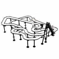 Ensemble de course de billes sur piste de marbre, simulateur créatif à gravité, personnalisable pour la marque, avec billes de billard, de flipper et de roller