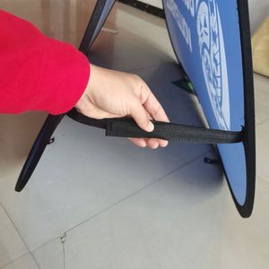 Foldable Pop <b>Banner</b> Stand Zinc-Plated Steel Frame Multiple Shapes Metallic Polyester Materials Custom Color Silk Screen - Product Image 3
