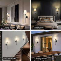 Lámpara de Pared Inalámbrica Moderna Nórdica para Decoración del Hogar, Estilo Europeo, Lujo para Sala de Estar, Control Remoto, LED Recargable, Regulable