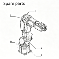 Robot industriel ultra-compact KUKA KR 10 R1100-3 à 6 axes, charge nominale de 10 kg, portée de 1101 mm, IP67, boîte de vitesses automatique, moteur