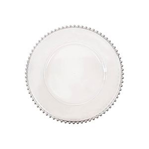 2024 Wholesale Clear Gold Beaded <b>Charger</b> Plate Wedding Banquet Event 13Inch <b>Charger</b> Plate for Business - Product Image 1
