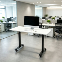 Service OEM/ODM, prix raisonnable, bureau debout à double moteur, 2 pieds réglables en largeur, cadre de bureau silencieux avec poulies