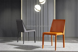 Silla de Comedor Tapizada en Cuero Duradera y Moderna de Lujo con Color Personalizable para Hoteles, Restaurantes y Cafeterías - Product Image 6