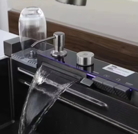 Évier de cuisine intelligent à cascade avec affichage numérique LED, édition 2025, évier multifonctionnel moderne en acier inoxydable