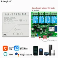 Module de relais de commande à distance RF Tuya Smart WiFi pour 433 MHz 1/2/4 canaux 12V/32V/220V Alexa Google Home Smart Life