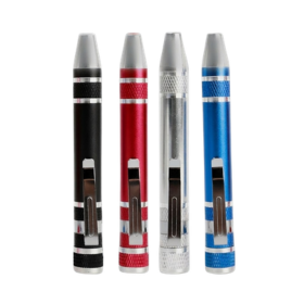 Cacciavite a Penna 8-in-1 in Lega di Alluminio con Punte Intercambiabili per Riparazioni e Smontaggi Facili - Product Image 1
