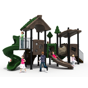 เครื่องเล่นสนามเด็กเล่นพลาสติกกลางแจ้งเชิงพาณิชย์เพื่อการศึกษา รูปแบบป่าในฝัน - Product Image 2