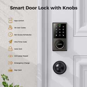 Arpha AL302 Deadbolt Wifi Tuya Smart Door Lock App Control Digital Smart Cylinder Lock For External Door