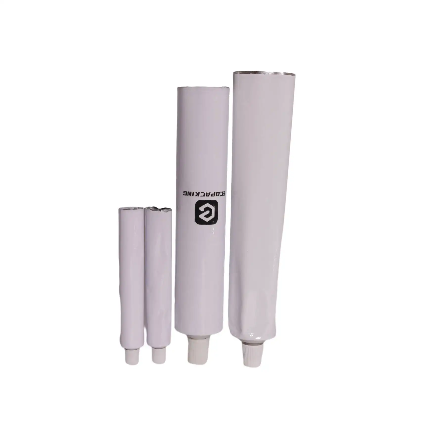 Embalagem cosmética com tampa de plástico, tubo de creme vazio de alumínio 50ml 80ml 100ml