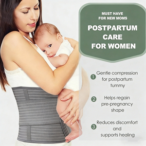 Ceinture de maternité post-partum en bambou OEM, élastique, respirante, pour la récupération, ceinture de compression abdominale, bande de maintien du ventre - Product Image 3