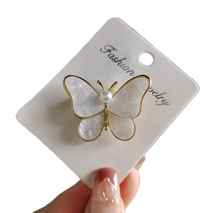 BSBH2023ファッションジュエリークリスタルブローチハットピンメキシコのカラフルなパールブローチバタフライブローチピン - Product Image 1