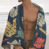 2023 nouvelle serviette de plage de natation à séchage rapide imprimée par sublimation numérique en gros avec sac à cordon
