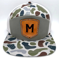 Custom 168 Snapback Cap Logotipo bordado 7panel Verde Camo Gorras de béisbol Diseño de camuflaje promocional para los hombres