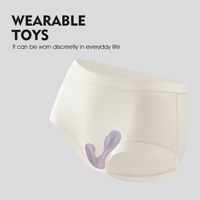 WINYI WK0052 SILIA Tragbarer Slip-Vibrator 360° Rotierend Flüssiges Silikon IPX7 Wasserdicht Fernbedienung Doppelstimulator Sexspielzeug