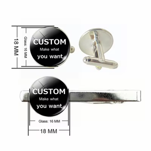 Logo personalizzato personalizzato <span class=keywords><strong>gemelli</strong></span> camicia da uomo regali di compleanno bottoni da polso <span class=keywords><strong>gemelli</strong></span> in argento di alta qualità gioielli rotondi - Product Image 4