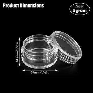 5g 10g 15g 20g 30g Cosmetic Containers Makeup Sample Jars PP Transparent Plastic Jars - Product Image 4