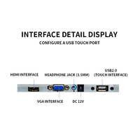 19.5 22 23.8 27 pouces bureau commande Machine caisse enregistreuse Android capacitif Pos écran tactile moniteur affichage Industri moniteur