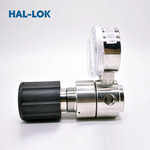Regulador de presión de Gas nitrógeno de doble calibre de una sola etapa Válvula reductora de aire de helio CO2 Cl2 Manual de laboratorio de acero inoxidable - Product Image 2