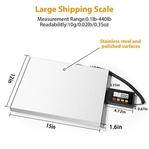 Balance de plateforme numérique électronique LCD 180 kg 50 g pour colis et envois postaux avec personnalisation OEM/ODM et affichage numérique LCD - Product Image 4