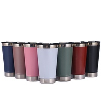 Gobelet à bière populaire d'Afrique du Sud, 473 ml, double paroi en acier inoxydable, gobelets isothermes classiques, mug à bière de voyage, gobelet avec ouvre-bouteille