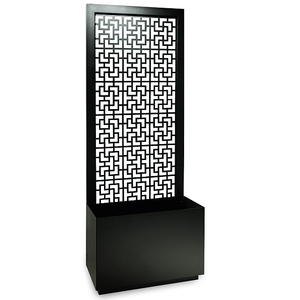 Modern Mobile Planter Box <b>Trellis</b> Powder Coated Corten Steel Planter Screen - Product Image 1