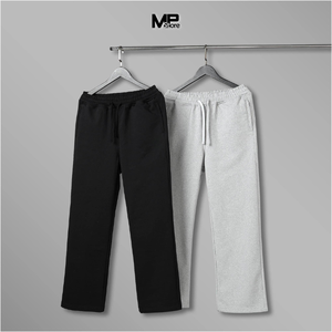 Pantalones de chándal de algodón de talla XL de alta calidad, pantalones de chándal de peso pesado con logotipo personalizado, pantalones de chándal de punto de cintura media y pierna ancha, fabricante - Product Image 5