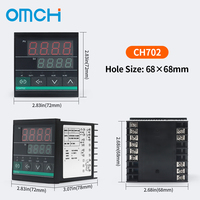 Controlador de Temperatura PID OMCH CH702, Termostato de 72x72mm, Entrada Tipo K 0-1300C, Salida de Relé SSR, Automatización del Hogar