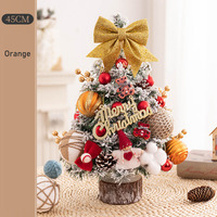 45cm 60cm künstliche Weihnachts baums chmuck Tischplatte Baum Weihnachten mit Holz basis hängende Ornamente Mini Weihnachts baum