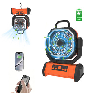 F26 USB <b>Fan</b> Cooling <b>Fan</b> 20000mAh Portable Rechargeable <b>Fan</b> LED Light Battery Powerbank Camping Outdoor Table Colder Air <b>Fan</b> - Product Image 3
